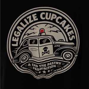 Johnny Cupcakes women’s Tee- legalized cupcakes